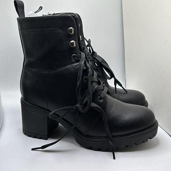 CUSHIONAIRE Women's lace up boot +Memory Foam 8.5 BLACK - Picture 1 of 7